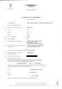 Certificat de conformité COC Aston martin